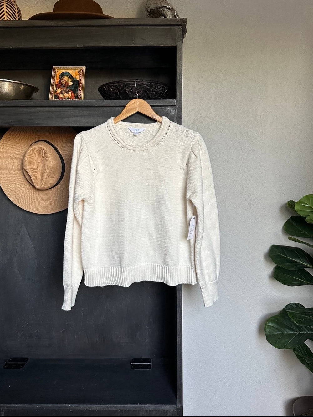 Womens Crewneck Knit Sweater Size Large
